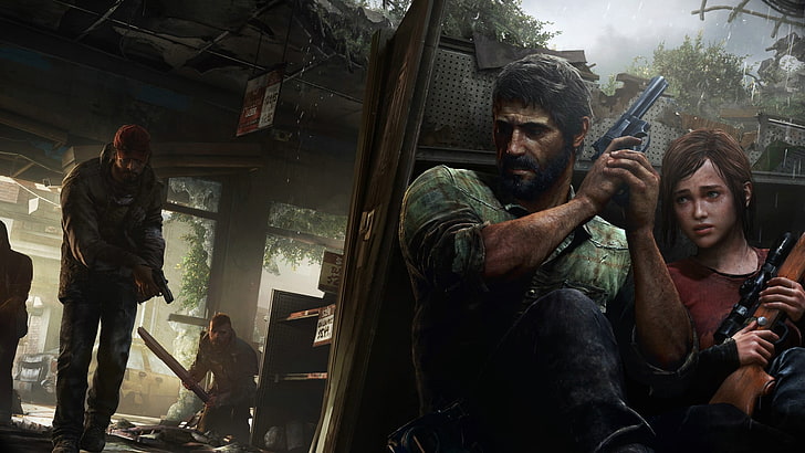 The Last of Us, Ellie, video game, gadis-gadis dengan senjata, pistol, pistol, senapan, revolver, Wallpaper HD