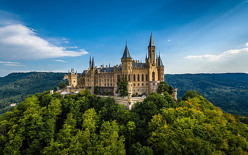 Германия Гогенцоллерн замок высокого качества обои, HD обои HD wallpaper