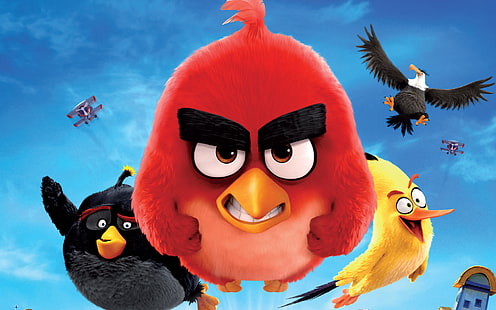 2016 Angry Birds Film, Film, Animacja, Ptaki, Angry, 2016, Bomb, Chuck, Tapety HD HD wallpaper