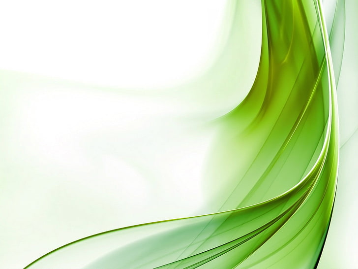 خلفية خضراء مجردة ، بيضاء ، تيار ، أخضر، خلفية HD