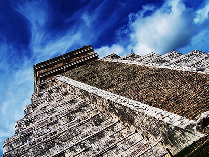 Chichen Itza 멕시코 Kukulkan 건축 기념물 HD 아트, 멕시코, Chichen Itza, Kukulkan의 피라미드, 피라미드, 유카탄 반도, HD 배경 화면 HD wallpaper