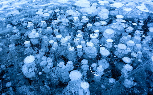 gefrorener fluss, eis, see, winter, beschaffenheit, landschaft, cyanblau, HD-Hintergrundbild HD wallpaper