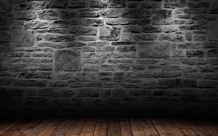 grauer und weißer Flächenteppich, Wand, Steine, HD-Hintergrundbild