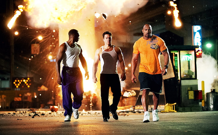 Dwayne The Rock Johnson, Mark Wahlberg, Daniel Lugo, Blood and sweat, Anabolics, Pain &amp; Gain, HD wallpaper