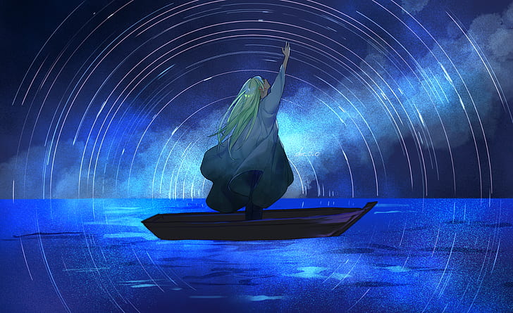 Fate Series Fgo Fate Grand Order アニメ少年 2d 長い髪 緑髪 ボート 大西洋 海 腕を上げる Hdデスクトップの壁紙 Wallpaperbetter