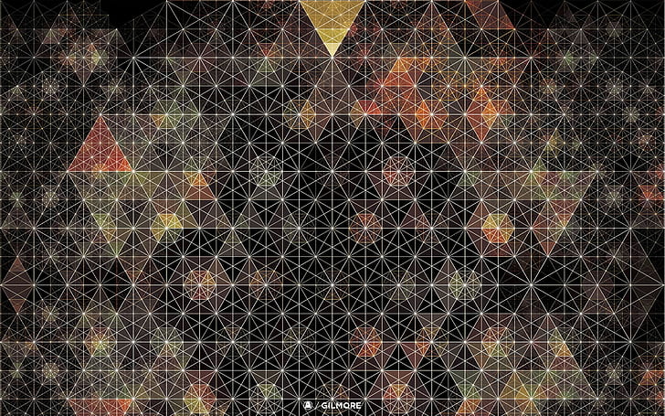 geometria, resumo, padrão, Andy Gilmore, HD papel de parede