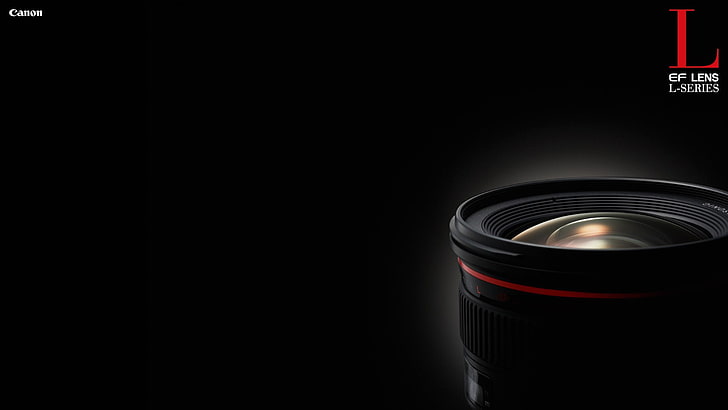 black Canon DSLR camera lens, Canon, lens, Nikon, HD wallpaper