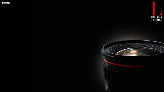 black Canon DSLR camera lens, Canon, lens, Nikon, HD wallpaper HD wallpaper