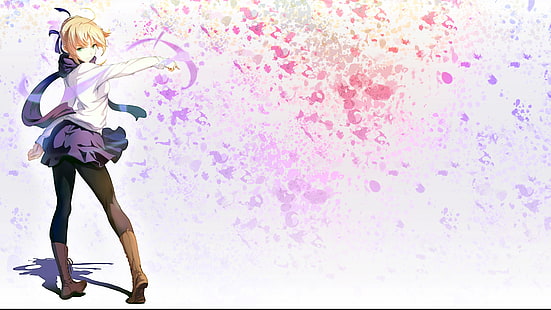 세이버, 운명 시리즈, 애니메이션 소녀들, 금발, HD 배경 화면 HD wallpaper
