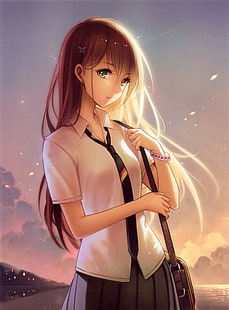 Anime, Anime Girls, Niya, Heterochromie, Tidsean, originelle Charaktere, HD-Hintergrundbild HD wallpaper