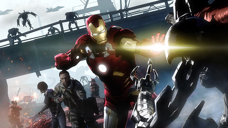 Iron Man-Illustration, Iron Man, Marvel-Comics, Grafik, digitale Kunst, HD-Hintergrundbild