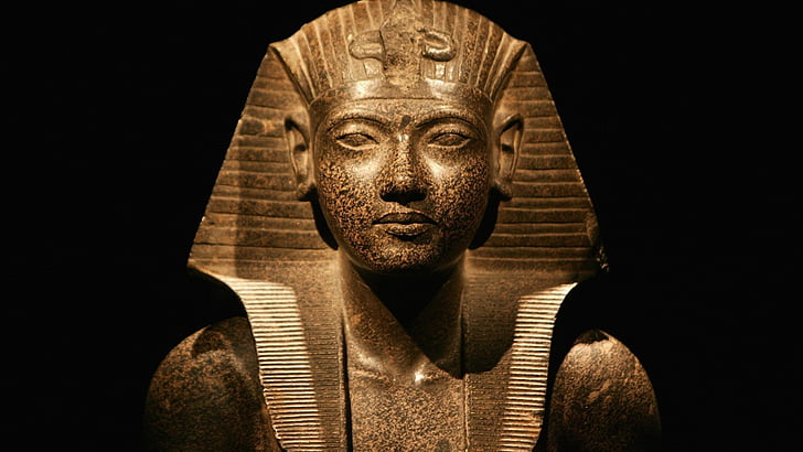 Egipto, faraón, escultura, estatua, Fondo de pantalla HD