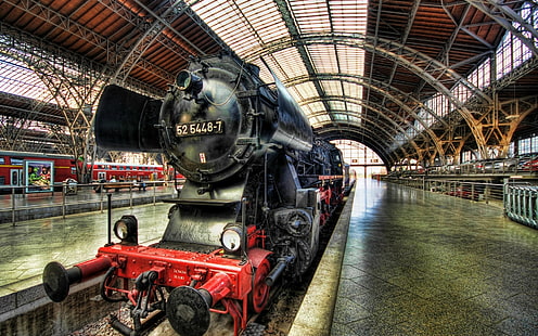 Zug, Bahnhof, Fahrzeug, Dampflokomotive, HD-Hintergrundbild HD wallpaper