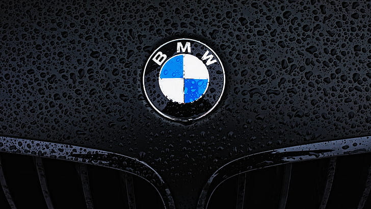 BMW Logo Water Drops HD, bilar, vatten, bmw, drops, logo, HD tapet
