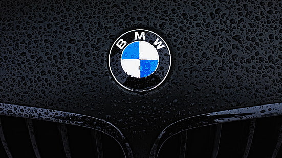 BMW Logo Water Drops HD, автомобили, вода, bmw, капли, логотип, HD обои HD wallpaper