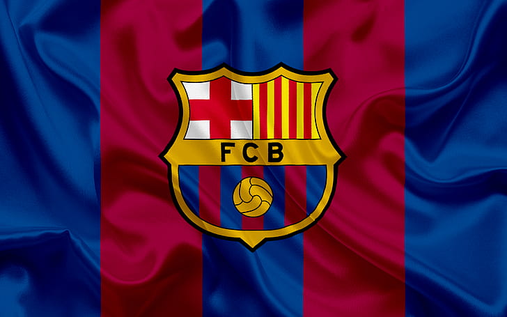 Fotboll, FC Barcelona, ​​logotyp, HD tapet