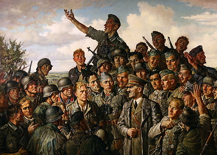 Adolf, Anarchie, Dark, Evil, Hitler, Militär, Nazi, Malerei, Gemälde, Soldat, HD-Hintergrundbild HD wallpaper