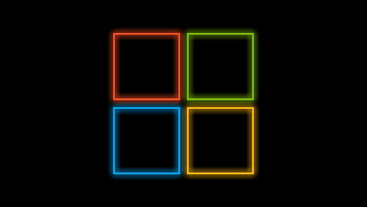 여러 모듬 색상 사각형 로고, 추상, Microsoft Windows, 로고, HD 배경 화면