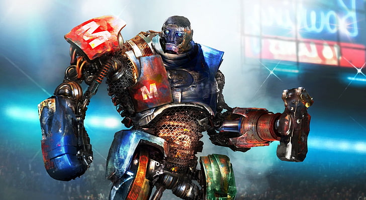 Metro in Real Steel, brown and blue robot digital wallpaper, Movies, Real Steel, Metro, HD wallpaper