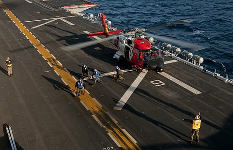 Helikoptery wojskowe, Sikorsky MH-60 Jayhawk, straż przybrzeżna, helikopter, wojsko, pojazd, Tapety HD HD wallpaper