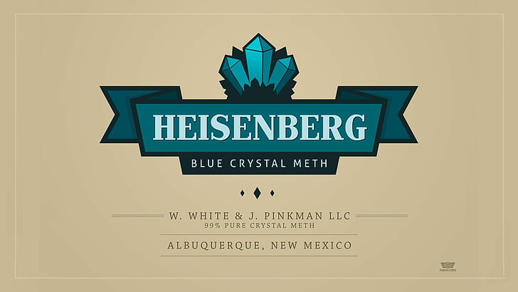 Heisenberg Crystal Meth HD, breaking bad, clean, crystal meth, graphic design, heisenberg, typography, vectors, HD wallpaper