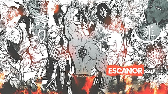 Nanatsu no Taizai, Escanor, Manga, Collage, Comics, HD-Hintergrundbild HD wallpaper