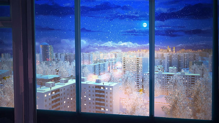 ästhetisch, Arsenix, Stimmung, Nacht, ausgewählt, schneebedeckt, arbeitet, HD-Hintergrundbild