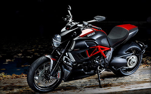 Ducati Diavel, sepeda olahraga ducati hitam, sepeda motor, 1920x1200, ducati, ducati diavel, Wallpaper HD HD wallpaper