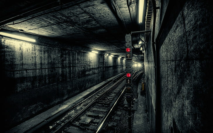 metro, underground, subway, railway, HD wallpaper