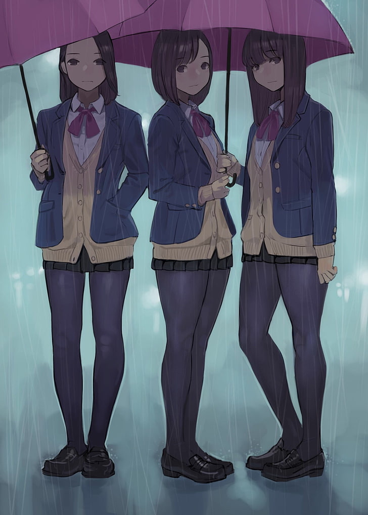 yomu, strumpfhosen, anime girls, HD-Hintergrundbild, Handy-Hintergrundbild