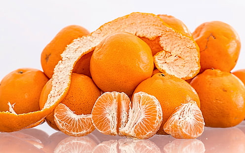 Tangerine, Citrus, Peeled, Background 4K Ultra HD, HD wallpaper HD wallpaper