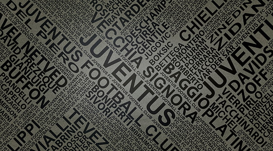 Juventus Text, Artistic, Typography, Tapety HD HD wallpaper