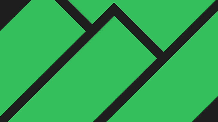 Minimalismus, Streifen, Grün, Linie, Manjaro Linux, Materialdesign, Flach, HD-Hintergrundbild