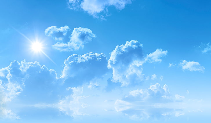 azul, blanca, cielo, naturaleza, nube, HD-Hintergrundbild
