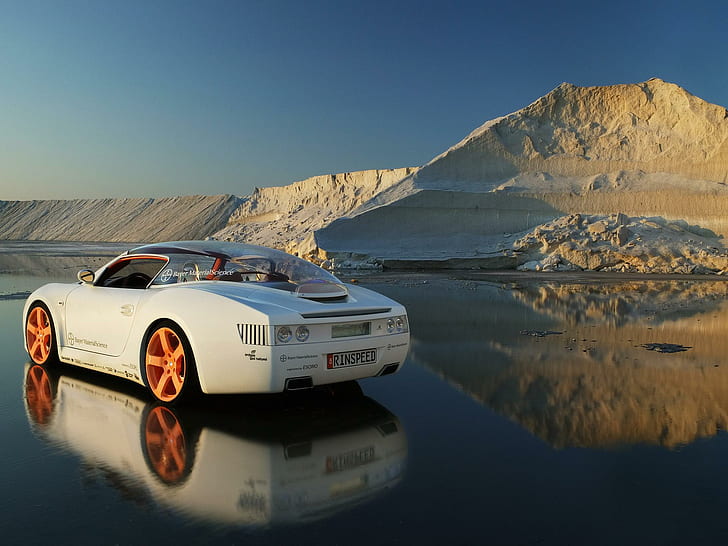 素敵な風景の中の車、水、素敵な風景、車、 HDデスクトップの壁紙