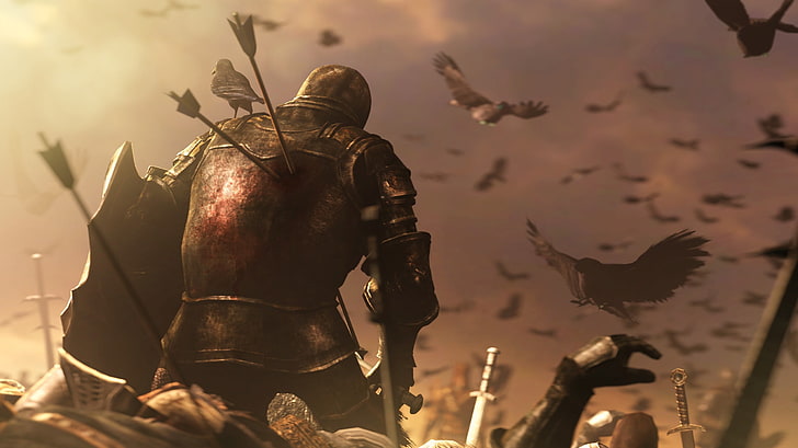 fondo de pantalla de personaje de juego masculino, rpg, muerte, guerrero, almas oscuras 2, Fondo de pantalla HD