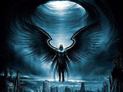 ангел, ангели, апокалипсис, тъмно, на, HD тапет HD wallpaper