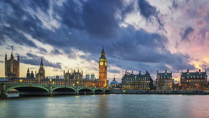 Big Ben à Londres au coucher du soleil Royaume-Uni Photographie de paysage 4k Ultra Hd Fonds d'écran pour ordinateurs portables Tablette et téléphones mobiles 3840 × 2160, Fond d'écran HD