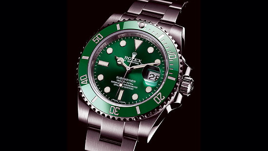 Rolex, grön ubåt, klocka, varumärke, HD tapet HD wallpaper