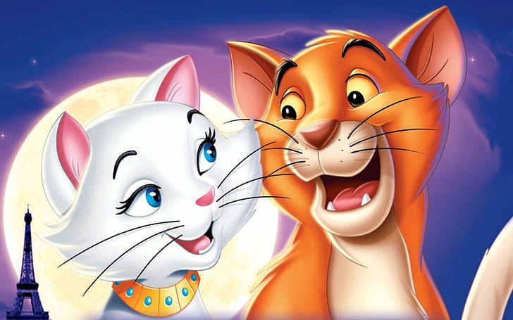 animation, aristocats, cartoon, cat, cats, disney, family, HD wallpaper