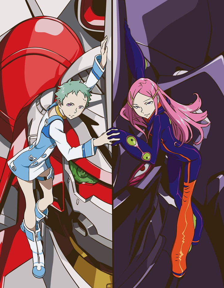 Eureka Seven, gadis anime, Eureka (karakter), Anemone (Eureka Seven), Wallpaper HD, wallpaper seluler