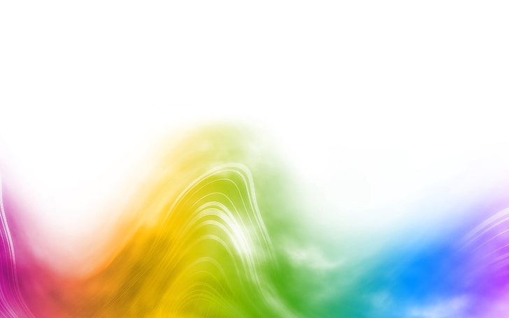 grüne, gelbe und blaue abstrakte Tapete, Linien, wellenförmig, bunt, abstrakt, HD-Hintergrundbild