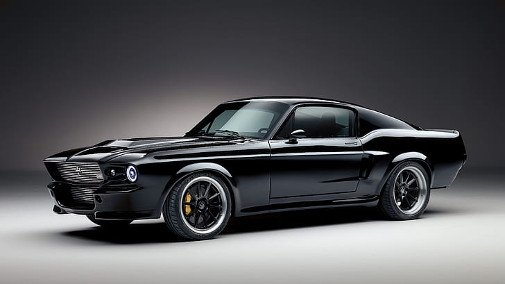 Ford, Ford Mustang, Black Car, Car, Electric Car, Muscle Car, Vehicle, Tapety HD