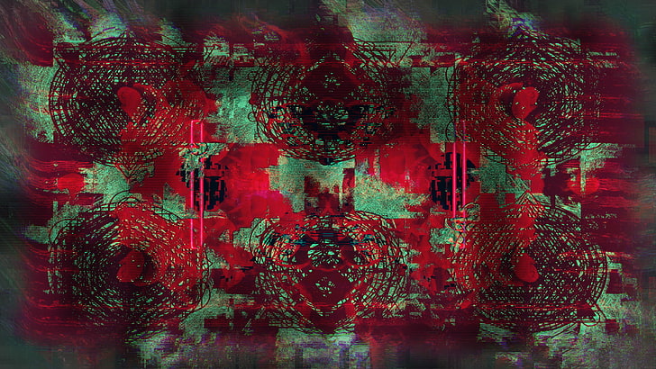 glitch art, LSD, abstract, HD tapet