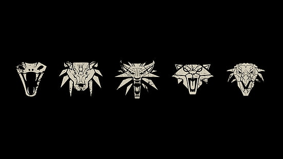 cinq têtes d'animaux clipart, jeux PC, The Witcher 3: Wild Hunt, The Witcher, Fond d'écran HD HD wallpaper