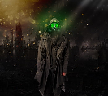 apocalyptic, gas masks, HD wallpaper HD wallpaper