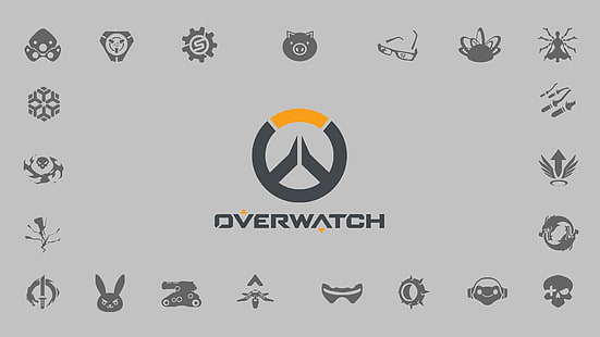 Overwatch дигитален тапет, Blizzard Entertainment, Overwatch, видео игри, лого, livewirehd (Автор), HD тапет HD wallpaper