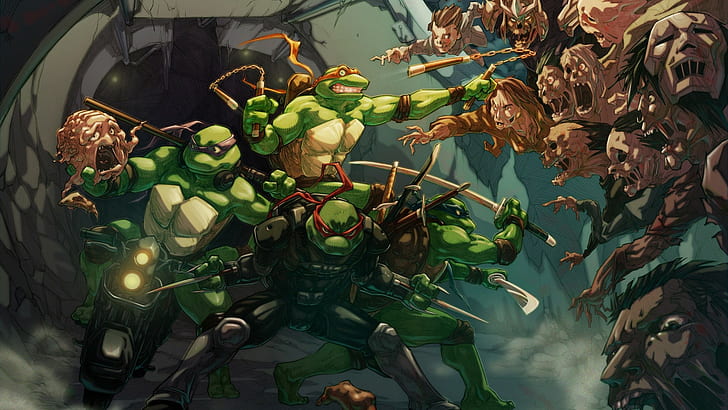 Kunstwerk, Teenage Mutant Ninja Turtles, HD-Hintergrundbild