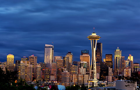 miasto, Seattle, Tapety HD HD wallpaper