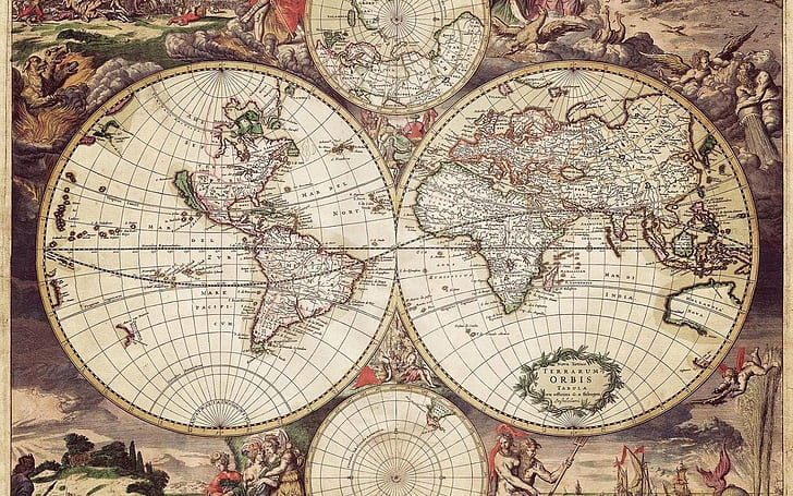 storia, mappa del mondo, Sfondo HD